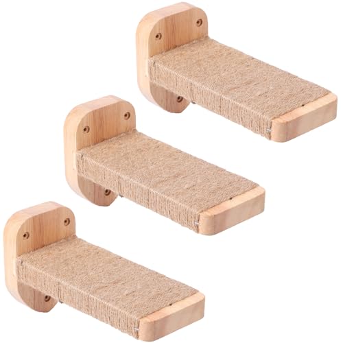 COOLEX 3pcs Cat Wall Steps, Climbing Mounted Furniture, Shelves With