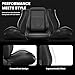 Universal Low Back Racing Bucket Seats 2 PCS Reclinable PVC Bucket Seats for Cars with Dual Sliders, Classic OBS Style Black (Black)