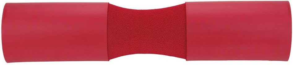 Barbell Pad for Standard Barbells with Safety Straps from Foam Pad for Weightlifting, Hip Thrusts, Squats and Lunges (红色)