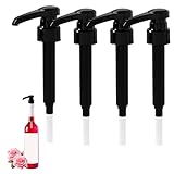 10ml Dosierpumpe für Siru, 4-Stück Dosierpumpe für 1L Sirup Monin Flaschen, Praktische Spender für Flüssigkeiten, Pumpspender Sirup Spender Set Wiederverwendbar,Kompatibel Pumpspender Aufsatz Set