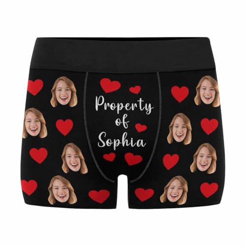Artsadd Custom Mens Boxer Briefs Customized Funny Underwear Personalized Boxers Gifts for Boyfriend Husband Him4