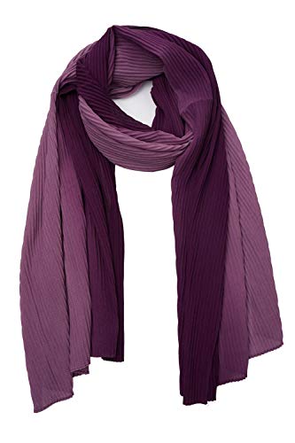 YOUR SMILE Ladies Women s Lightweight Color Block Sun proof Long Shawl Scarf For Spring Summer Fall Winter (Purple)