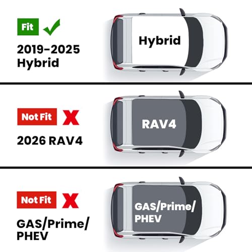 Image of LASFIT Floor Mats & Backrest Mats & Trunk Mat for Toyota RAV4 2019-2025 (Only Fit Hybrid) All Weather TPE Custom Fit Floor Liners Car Mats Full Set Accessories, Lifespan 5 Years+, Black