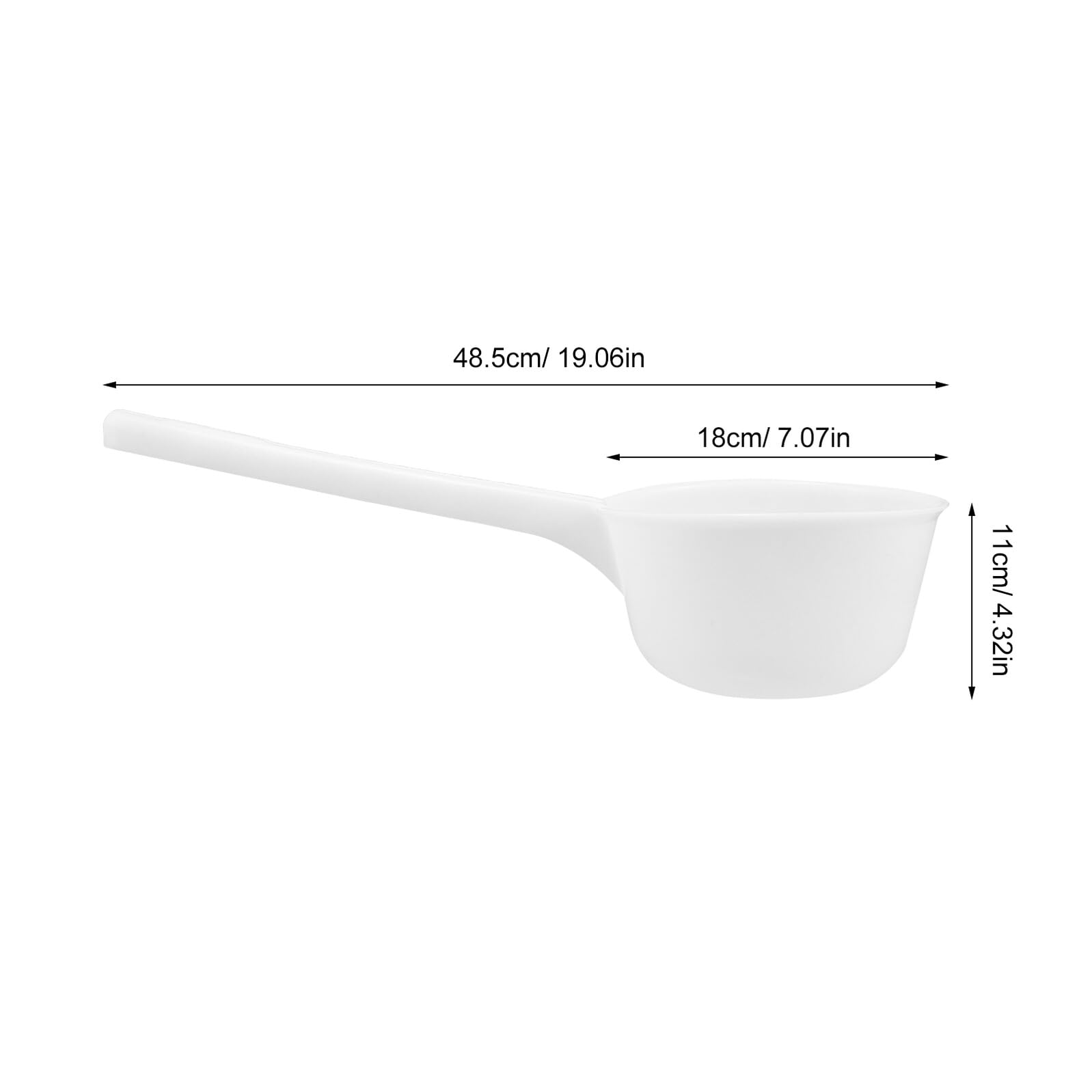 Cucharón de Agua de Plástico con Mango Largo Cucharón para Sopa y Baño de Gran Capacidad Utensilio Versátil para Cocina Jardín y Limpieza Doméstica
