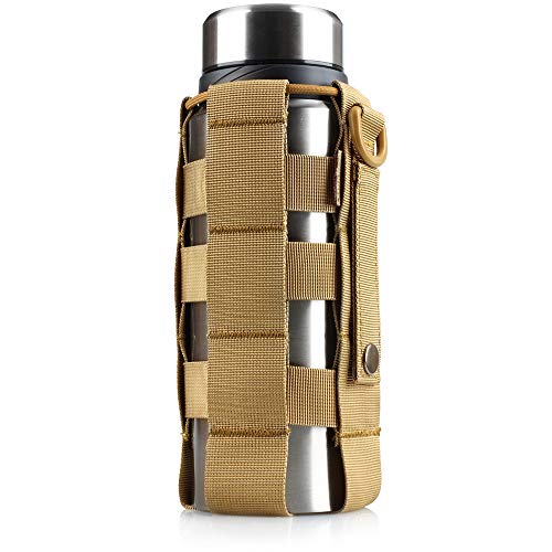 WYNEX Tactical Water Bottle Pouch of Weave Design, MOLLE Bottle Holder Kettle Pouches Hydration Carrier Bag, Ajustable H20 Bottle Holster Waist Pack para Hydro Flask, Nalgene, Contigo Bottle