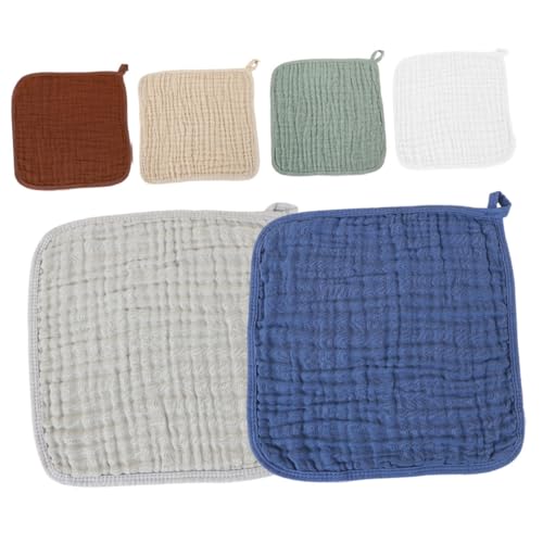 FIXOSHEE 6 Piezas Toallas Muselina Algodón para Bebés Recién Nacidos Suaves y Absorbentes Paños para Eructos Babas y Sudor Multiuso y Delicados para Sensible