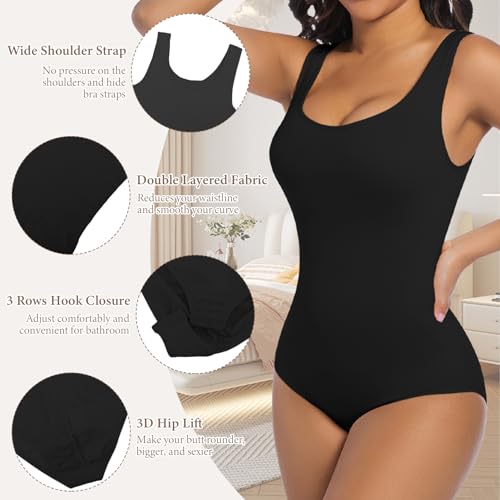 Image of ONEW Womens' Waist Trainer Seamless Bodysuit For Women Tummy Control Shapewear Bodysuit