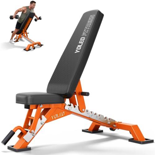 Image of YOLEO Commercial Adjustable Weight Bench 2315LB ASTM Certified - 80% Pre-Assembled Heavy Duty Workout Bench for Home Gym
