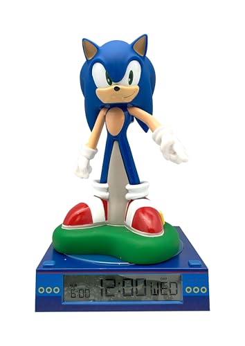 Kids Licensing - Lámpara Infantil 3D de Sonic, Luz Nocturna, Decoración Niño, Ideal para Regalo