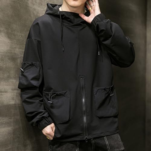 Mens Athletic Hoodies Sport Jackets Slim Fit Drawstring Hooded Outwears Stand Collar Sweatshirts Outdoor Coat2