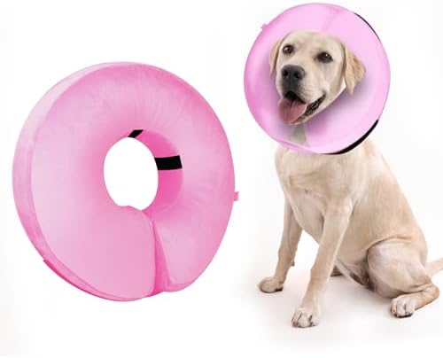 Niuoppy Inflatable Dog Collar For After Surgery, Protective Dog