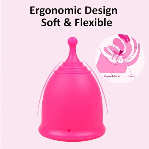 SHORDY Menstrual Cup, Single Pack (Small) with Box, Soft & Flexible, Copa Menstrual Kit for Women | Up to 12 Hours of Comfort, Eco-Friendly & Safer Alternative to Pads & Tampons (Pink) - Thumbnail 4