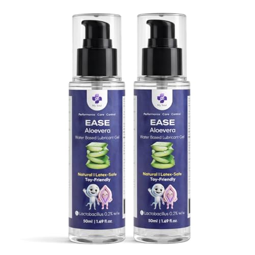 Image of My Soul Aloe Vera Intimate Water-Based Lubricant with Green Tea, Lactobacillus, D-Mannose & Cranberry | Smooth & Gentle Personal Lubricant | 50ml x pack 2