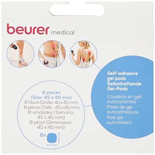 Beurer EM 59 Heat gelpads, nabestelset met 8 zelfklevende gelpads voor gebruik met EM 59 Heat digitaal TENS/EMS-apparaat… - Image 4