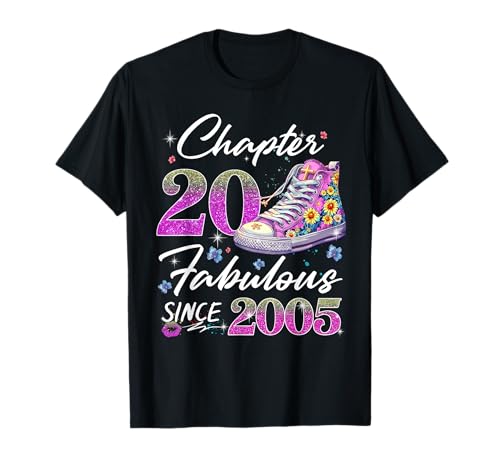 Chapter 20 EST 2005 20 Years Old Gifts 20th Birthday Queen Camiseta