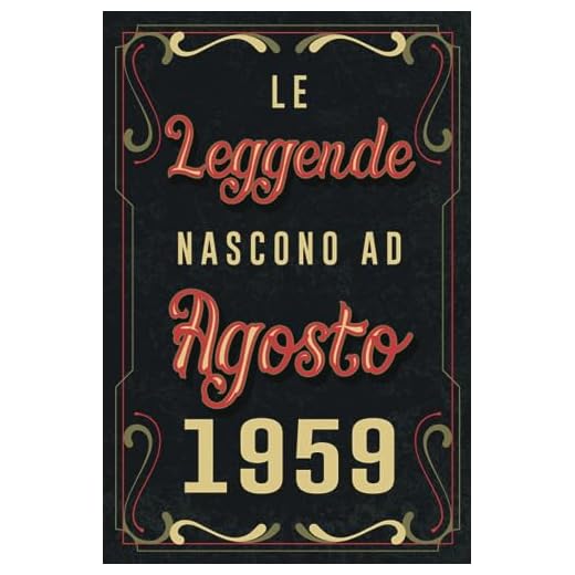 Le Leggende Nascono Ad Agosto 1959: Idea regalo originale e divertente di 64 anni per donne e uomini. Taccuino a righe