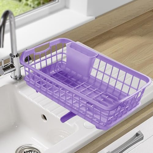 Escurridor de platos que evita charcos: rack de secado MERIGLARE con bandeja y salida para agua 6