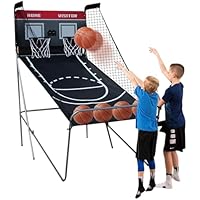 TAPMING Arcade de baloncesto plegable de doble disparo, arcade