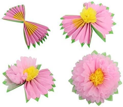 22公式店舗 Lihao ペーパーフラワー 飾り付け 花 夏 飾り デコレーション 10個入 お花紙 夏祭り 誕生日 イベント パーティー 100祝い 飾りつけ Camping U Monte Cintu Com