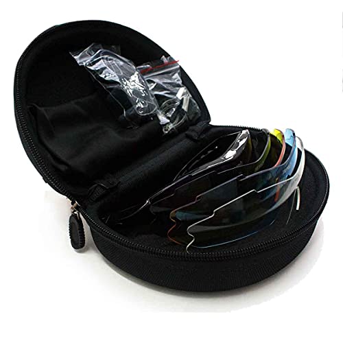 Kit Óculos Ciclismo Bike 5 Lentes Polarizado Suporte Grau (Azul)