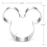 Big Shape Mouse Cartoon Cookie Cutter - Food Grade Stainless Steel - Cushioned Shape Set for Baby, Mom, Kids, Adults - Sandwich, Christmas, Halloween, Bakeware, Food, Bread, Treats