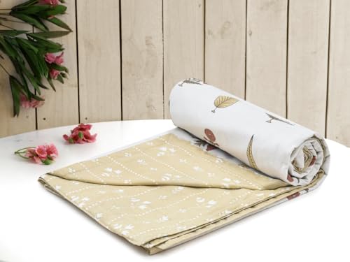 Image of Amazon Brand - Umi Premium Cotton AC Blanket Dohar for Double Bed 84x96 | 160 TC Three Layer Soft Comforter | Lightweight All Season Bedding Quilt