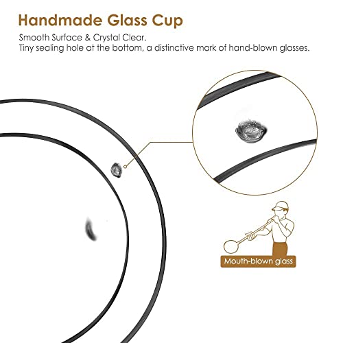 Miniatura 3 de Glastal 4 100ml 4oz Tazas De Café De Cristal, Vasos De Espresso De Doble Pared Transparente,Tazas De Vidrio Borosilicato Para Té, Café