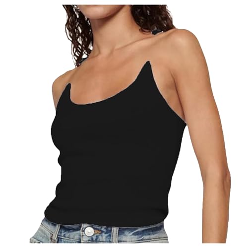 Luvette Black Invisible Strap Tank Top, Women's Fashion, Women's Clothing, Tank Top, Sleeveless, Size S