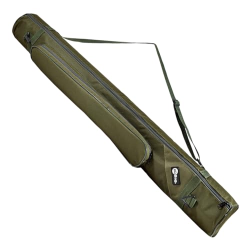Porta Varas para Pescaria 1,50m Verde Musgo Proteção Transporte Fácil Bolso e Alça Profissional Pantaneiro Tecido Resistente a Água