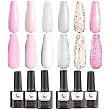 Larga duración y alto brillo: El kit de esmaltes semipermanentes TipsLuna dura 3 semanas con un uso adecuado (Nota: Es necesario utilizarlo con base top coat y lámpara uv/led). No se astilla fácilmente, sin arrugas ni burbujas. Esmalte de Uñas con textura suave, tonos vibrantes y altamente pigmentados, fáciles de aplicar e ideales para crear su propio estilo de arte de uñas.