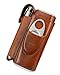 AMANCY Portable Cigar Case Flask Gift Set - 2 Finger Cigar Case with 2 Oz Stainless Steel Flask and Cutter