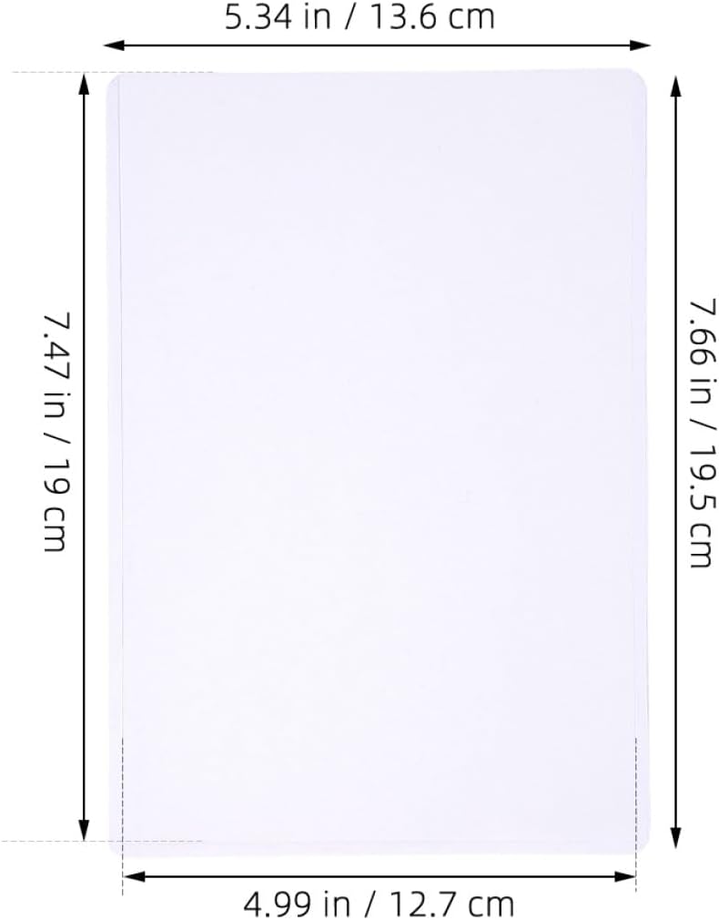 KICHOUSE 50pcs B6 Vertical Photo Protector Sleeves Hard Plastic Card Holders Waterproof for Postcards Trading Cards Document Storage