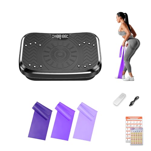 Vibration Plate Exercise Machine, Vibration Plate for Lymphatic Drainage with Training Poster