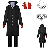 YLYDZSG Anime P5 Jokers Full Set Men Uniform Costume For Halloween Party Kasumi Yoshizawa Cosplay Costume，Black：X-Small