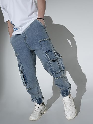 Image of Hubberholme Men's Loose Fit Cargo Jogger Jeans