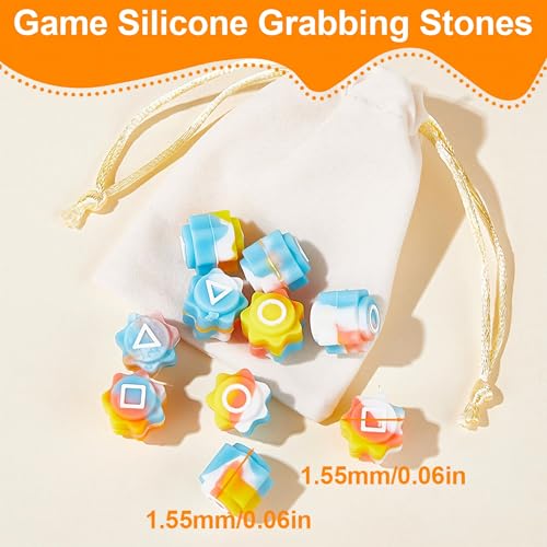 JAWUZ 10 Stück Traditionelles Koreanisches Spielspiel,Korean Game,Stein-Kieselstein-Set,Ldeal für Lustige Spiele für das Familientreffen