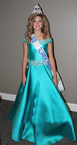 Junguan Flower Girls Off The Shoulder Pageant Dresses Long Princess Birthday Formal Party Ball Gowns Aline with Pockets4