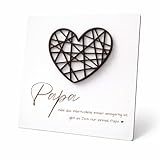 Traumwelten-Zimmermann Geschenk Papa– liebevolles Geschenk für Väter – Karte mit aufgesetztem Herz – persönliche Geschenkidee zum Vatertag Geburtstag oder Dankeschön – Holzkarte zum Aufstellen