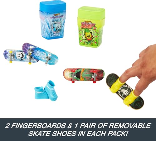 Hot Wheels Skate Fingerboards & Skate Shoes, 2 Flavor Containers with 2 Exclusive Boards & 1 Pair of Removable Shoes in Portable Storage Containers by Hot Wheels - Image 4