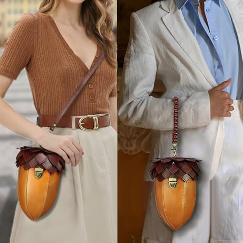 Genuine Leather Small Bag for Women Vintage Handmade Design Cute Cell Phone Purse Satchel Handbag Unique Fashion Shoulder Crossbody Bag4