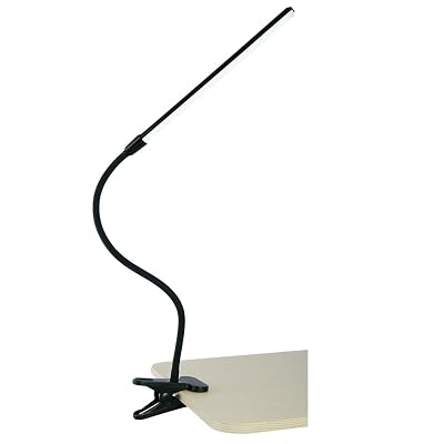 OttLite Clip-On LED Desk Lamp, 16.6", Black (CSJ37G5W)