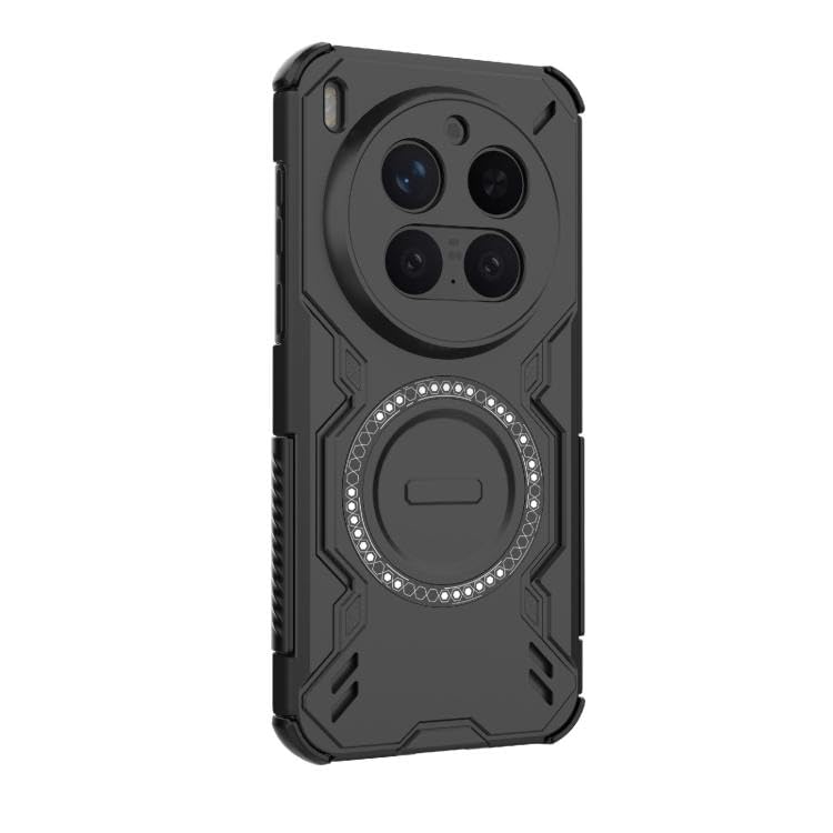 Image of Shockproof Defender Double Layer Lightweight Protective Case Cover for vivo X300 Pro 5G (Strong Hard PC + Soft TPU, Black)