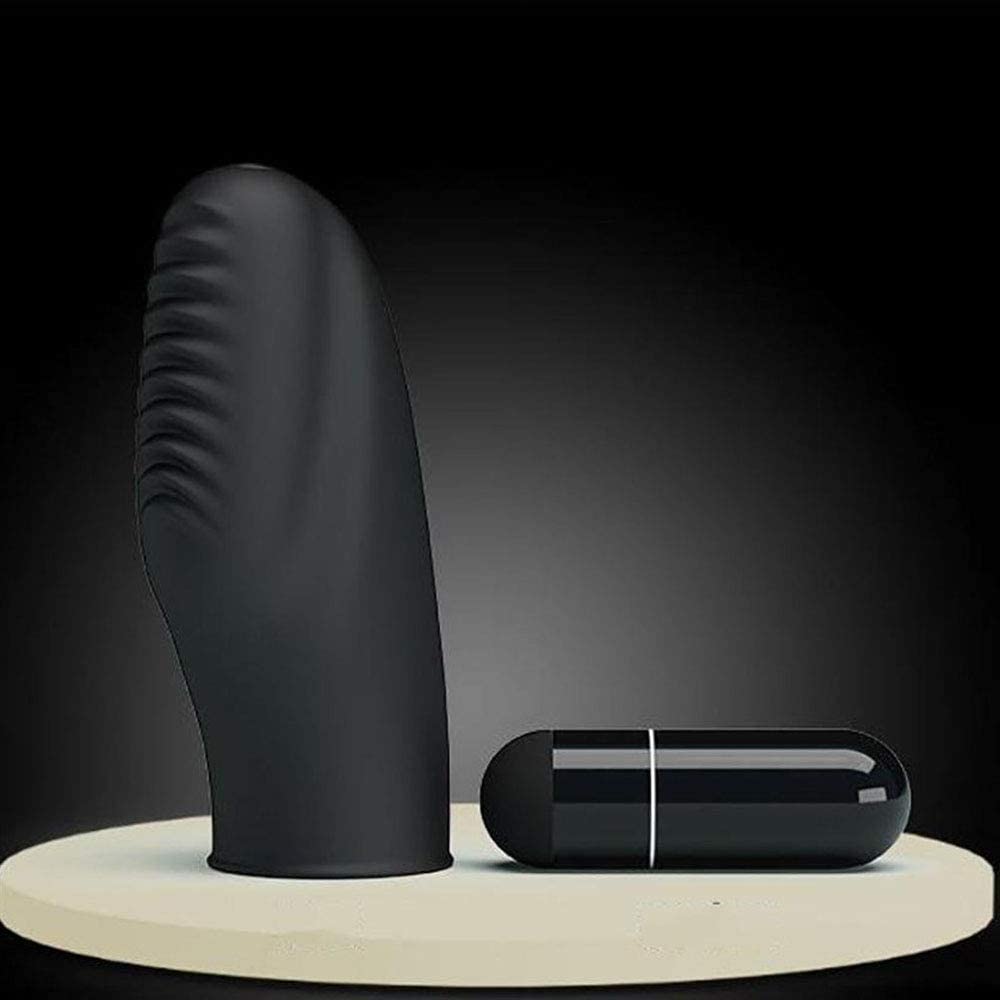 Mini Flírṭíṇg Víbrátíón Attrezzatura per Esercizi Sportivi Protezione per Le Dita Silicone (Nero)