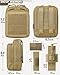 WYNEX Molle Admin Pistol Pouch for Concealed Carry, Tactical EDC Belt Pouches Gun Bag Utility Tool EMT Organizer Pouch Medical CCW with Universal Pistol/Elastic Holster