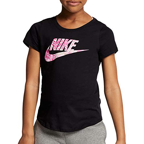 Nike Sportswear Girl's Futura Scoop Neck T Shirt Small Black