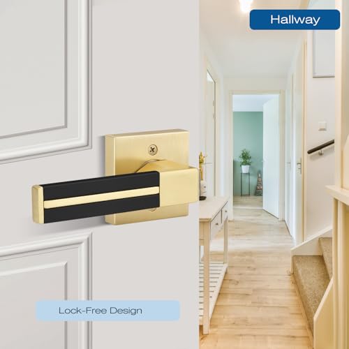 EHOMEWARE 3 Pack Gold Interior Door Handles, Passage Door Levers by EHOMEWARE - Used condition - Image 4