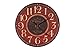 Creative Co-op Wooden Wall Clock, Red