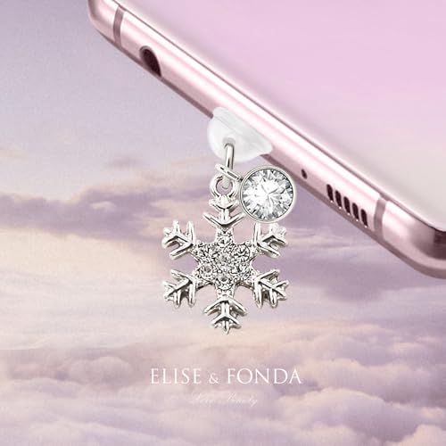 Cache-poussière Type-C design blanc flocon pour sublimer votre iPhone 16