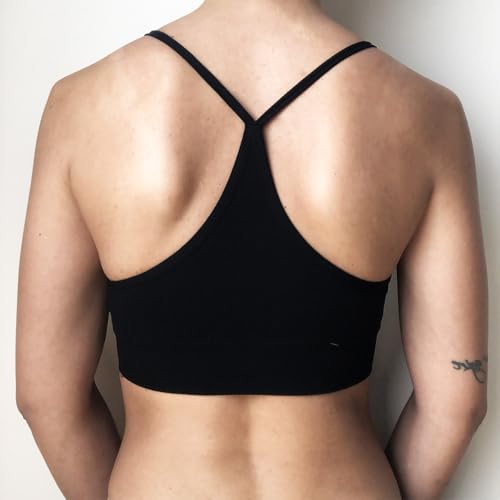 Kit 2 Top Sutiã Soutien Nadador Confortável Bojo Alça Fina (BR, Alfa, M, Regular, PRETO/BRANCO)