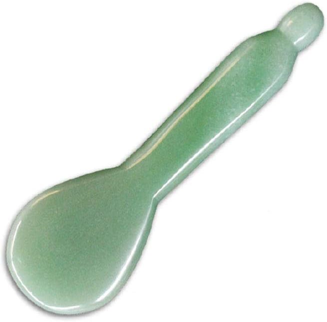 Ferramenta facial Gua Sha em formato de colher TOP SEWING, verde, 1 unidade